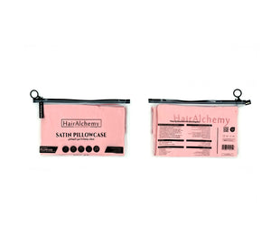 Satin Pillowcase - Pink With Burgundy Edge - Joe's Labs