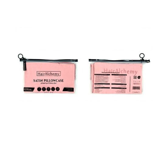 Satin Pillowcase - Pink With Burgundy Edge - Joe's Labs