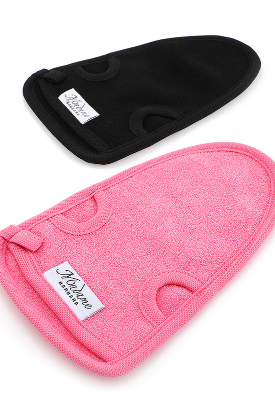 Super Exfoliating Bath Glove  Black-Pink - Joe's Labs