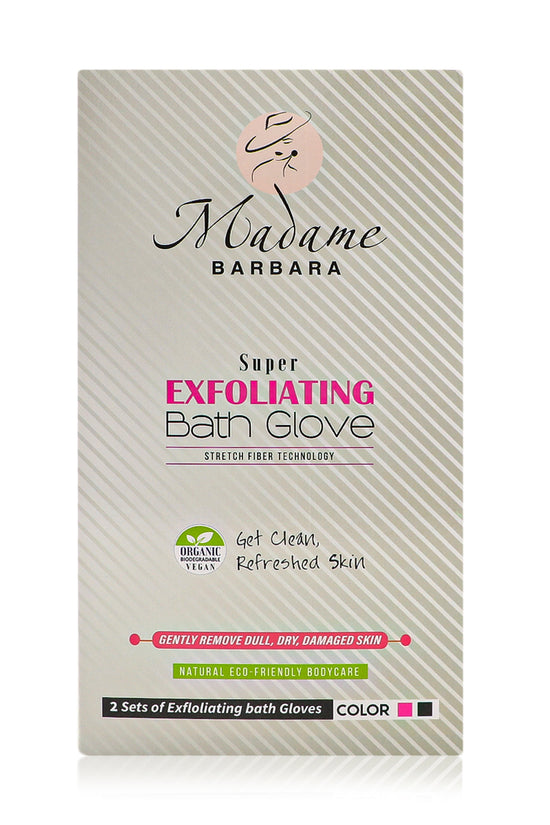 Super Exfoliating Bath Glove  Black-Pink - Joe's Labs