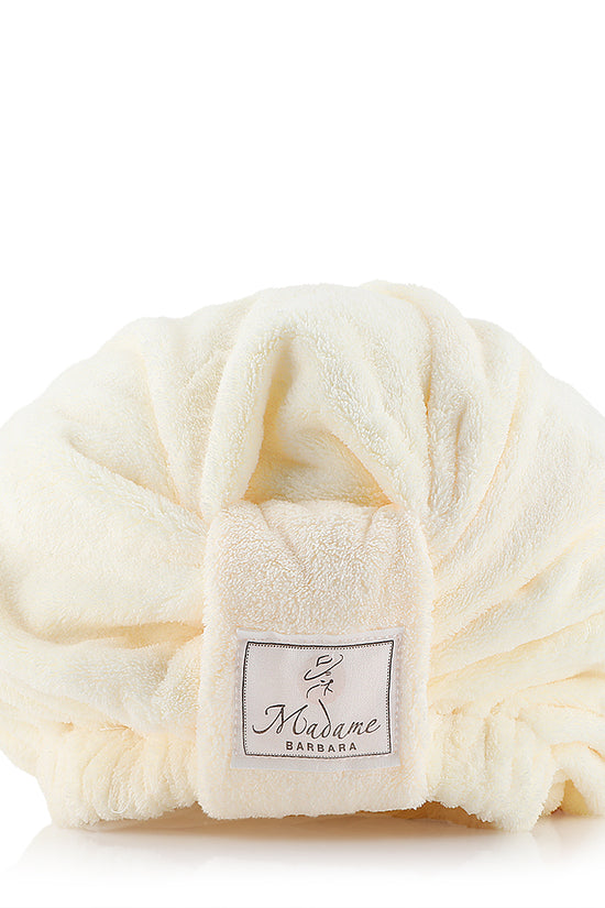 Hair Drying Microfiber Ultra Cap - Creamy Ivory - Joe's Labs