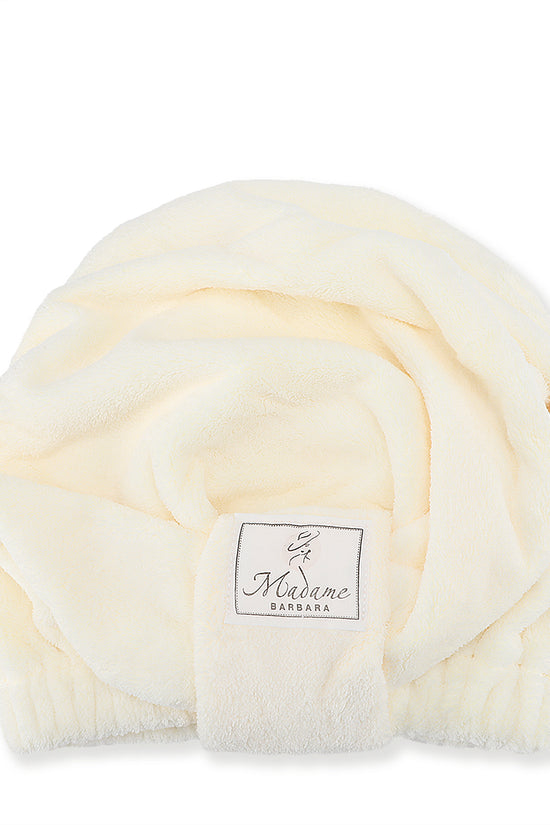 Hair Drying Microfiber Ultra Cap - Creamy Ivory - Joe's Labs