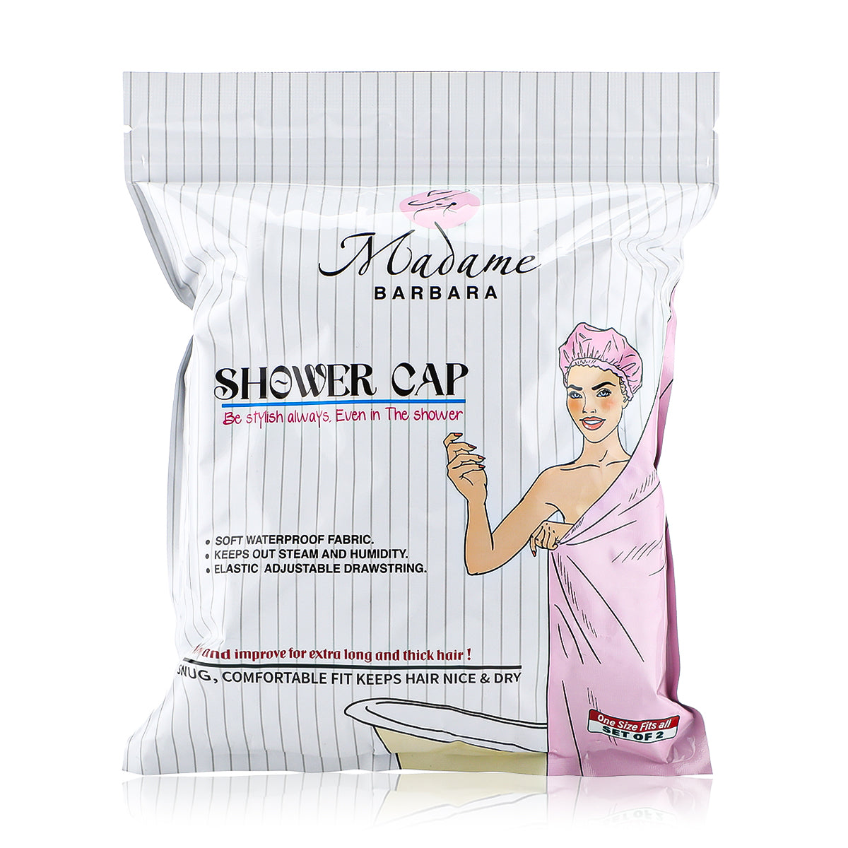 Shower Cap Set - Drink Pink & Blue - Joe's Labs
