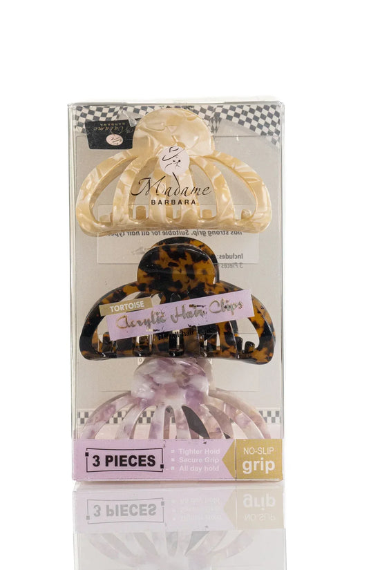 Acrylic Hair Clips Tortoise - Joe's Labs