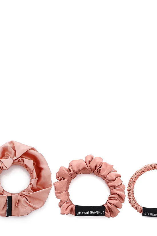 Combo Silk Scrunchies - 3 pcs - Caramel - Joe's Labs
