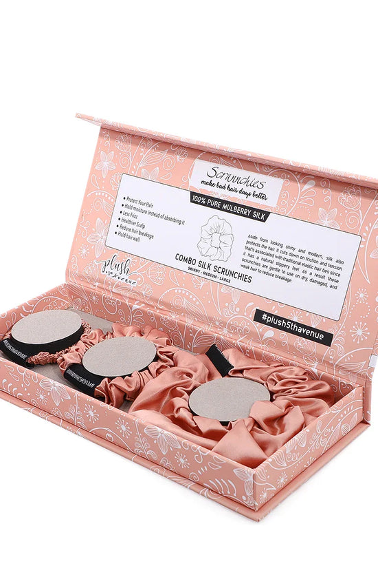 Combo Silk Scrunchies - 3 pcs - Caramel - Joe's Labs