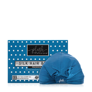 Silk Hair Bonnet - Peacock Blue - Joe's Labs
