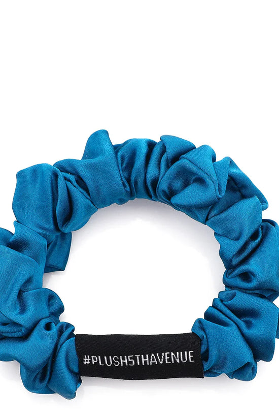 Combo Silk Scrunchies - 3 pcs - Peacock Blue - Joe's Labs