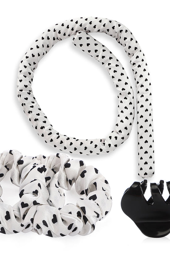 Silk Heatless Hair Curler Set - 4 pcs - Black & White - Joe's Labs