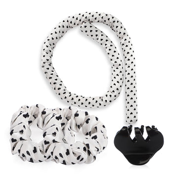 Silk Heatless Hair Curler Set - 4 pcs - Black & White - Joe's Labs