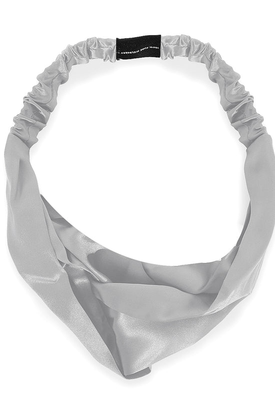 Silk Hairband Set - 2 pcs - Peacock Blue & Silver Grey - Joe's Labs