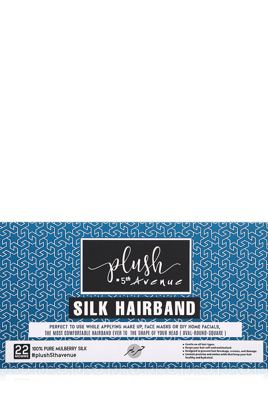 Silk Hairband Set - 2 pcs - Peacock Blue & Silver Grey - Joe's Labs