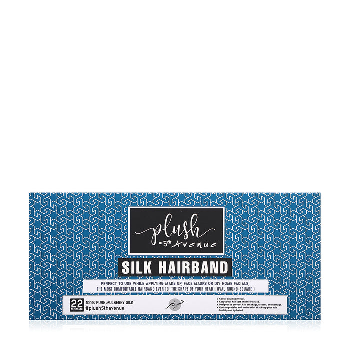 Silk Hairband Set - 2 pcs - Peacock Blue & Silver Grey - Joe's Labs