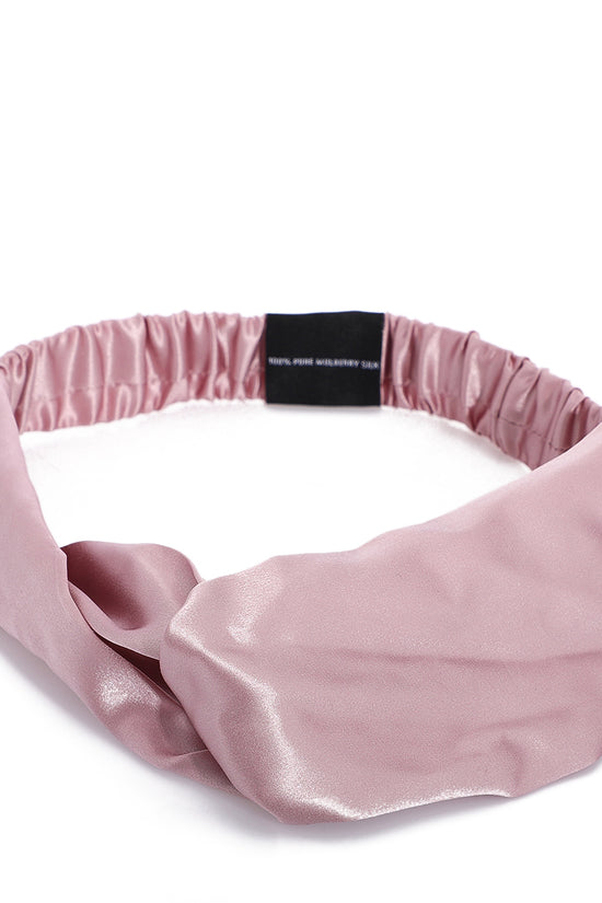 Silk Hairband Set - 2 pcs - Navy Blue & Dirty Pink - Joe's Labs