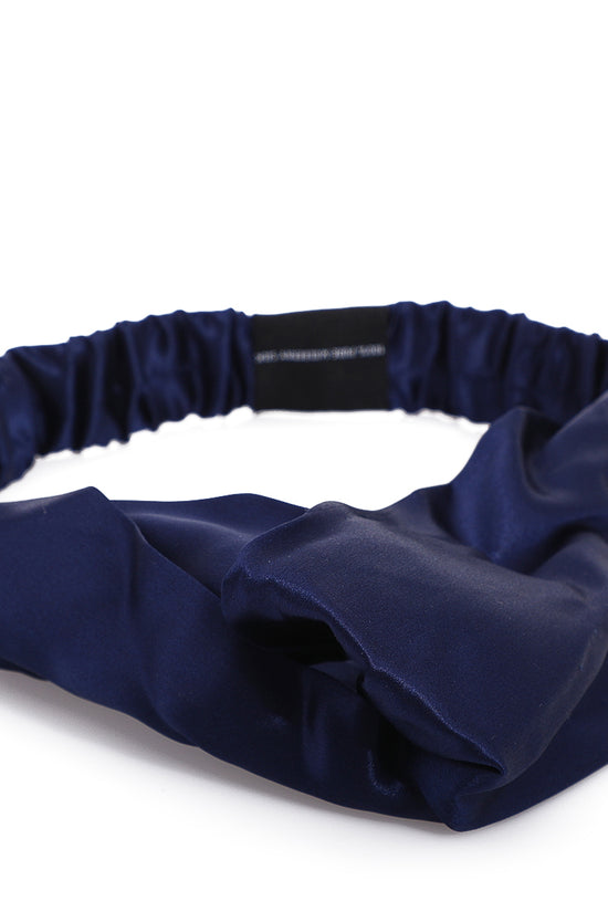 Silk Hairband Set - 2 pcs - Navy Blue & Dirty Pink - Joe's Labs