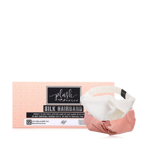 Silk Hairband Set - 2 pcs - Caramel & Ivory White - Joe's Labs