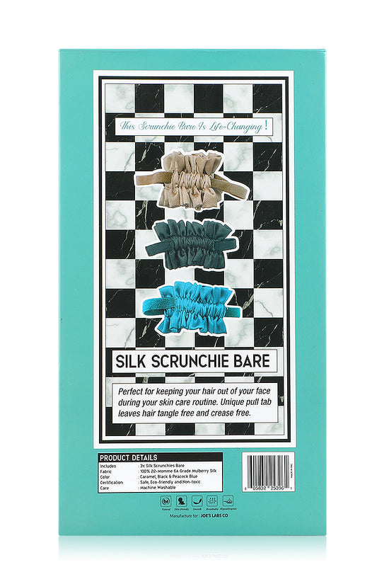 Silk Scrunchie Bare Pull Tab - Black & Blue - Joe's Labs