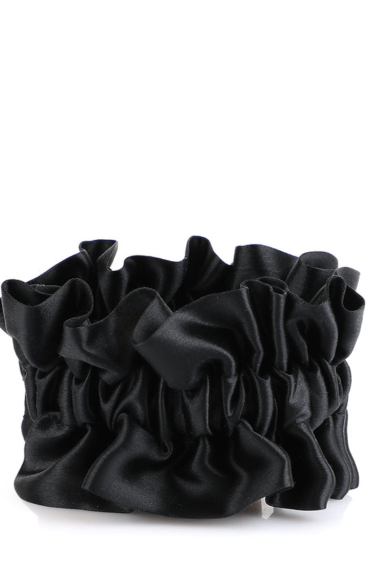 Silk Scrunchie Bare Pull Tab - Black & Blue - Joe's Labs