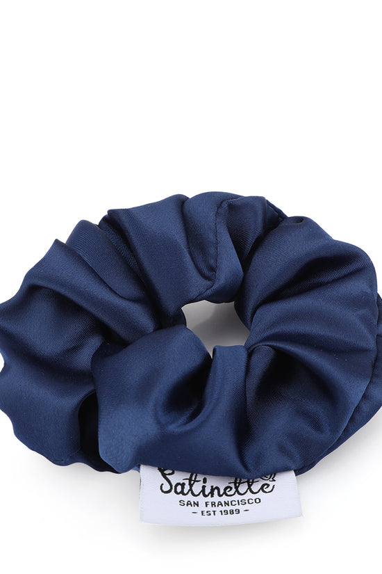 Silk Scrunchies 3 Pc - Navy Blue, Caramel, Blue 16 Mm - Joe's Labs