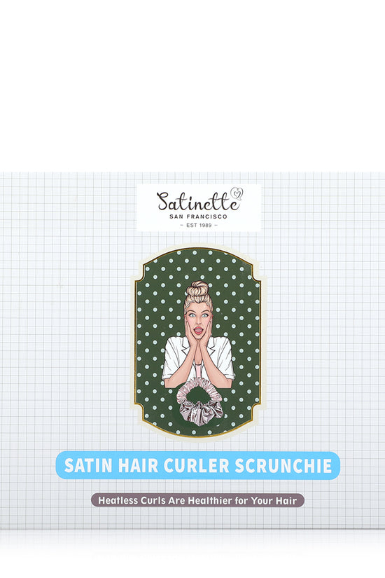 Satin Hair Curler Scrunchie - Pink / Dirty Pink - Joe's Labs