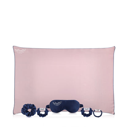 Satin Beauty Sleep Set - Pillow , Eyemask, Scrunchies 4 Size - Joe's Labs