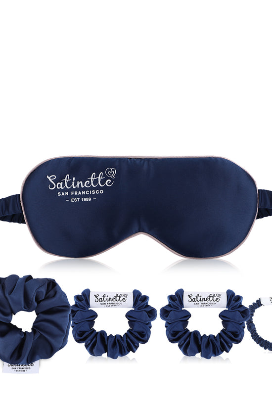 Satin Beauty Sleep Set - Pillow , Eyemask, Scrunchies 4 Size - Joe's Labs