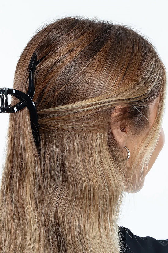 Hair Claw Clip - Glossy Twisted - Translucent, Brown And Black - 3pcs - Joe's Labs