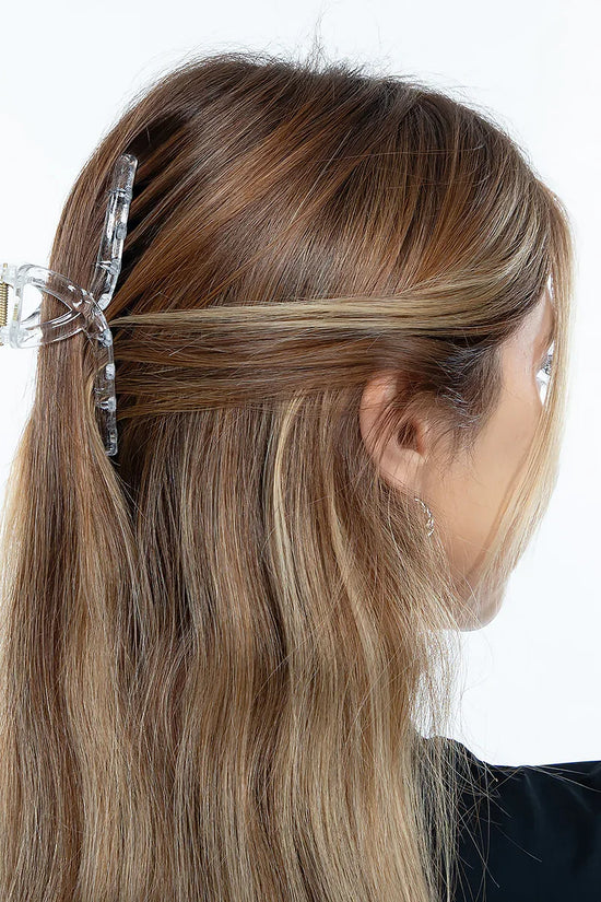 Hair Claw Clip - Glossy Twisted - Translucent, Brown And Black - 3pcs - Joe's Labs