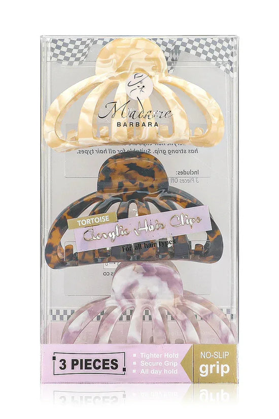Acrylic Hair Clips Tortoise - Joe's Labs