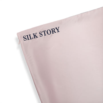 Luxurious Silk Pillowcase - Pink & Navy Blue