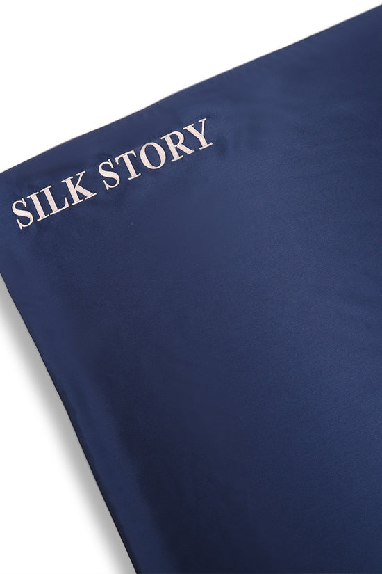 Luxurious Silk Pillowcase - Pink & Navy Blue - Joe's Labs