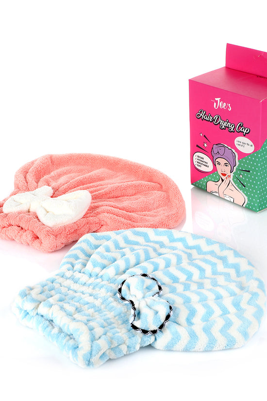 Hair Drying Caps - Blue & Pink - 2 pcs - Joe's Labs