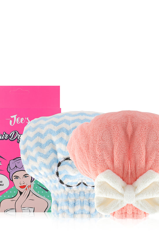 Hair Drying Caps - Blue & Pink - 2 pcs - Joe's Labs