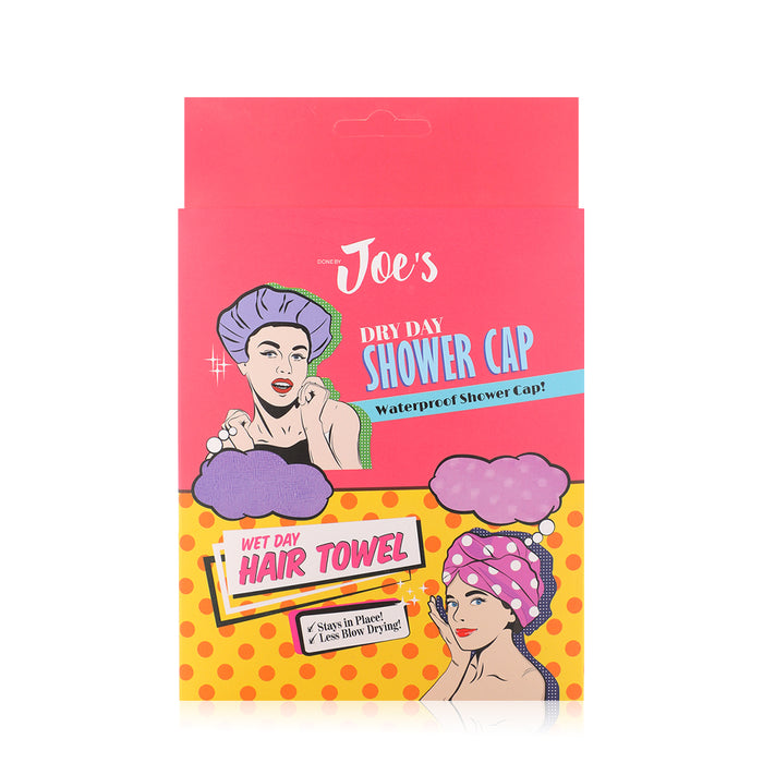 Waterproof Shower Cap & Hair Towel Set - 2 pcs - Joe's Labs